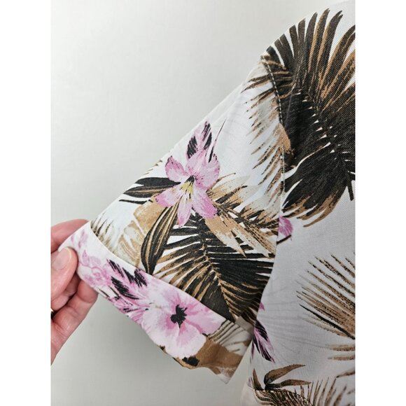 Kut From The Kloth Tropical Print Button-Front Shirt Dress Lightweight Sz Small - Picture 7 of 15